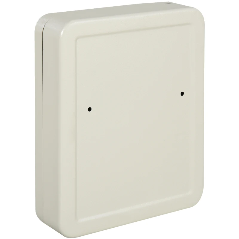 HOMCOM Armário de Chaves com 93 Ganchos e Etiquetas Fechadura e 2 Chaves 30x24x7,5 cm Cinza