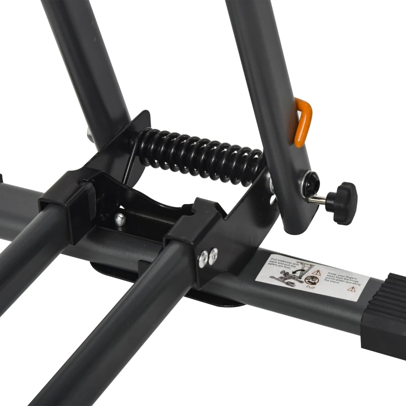 HOMCOM Suporte de bicicleta dobrável com roda inferior a 5,5 cm Dobrável 39x35x45.5