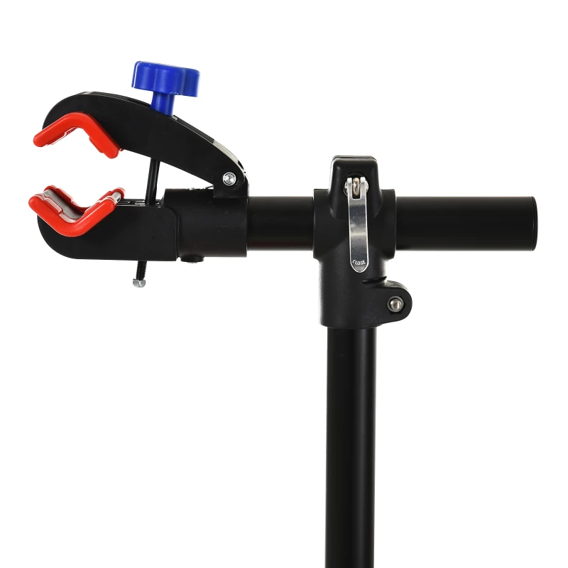 HOMCOM Suporte de Reparo de Bicicleta Dobrável e Estábulo Ajustável a 110-180 cm com 4 Pernas Preto