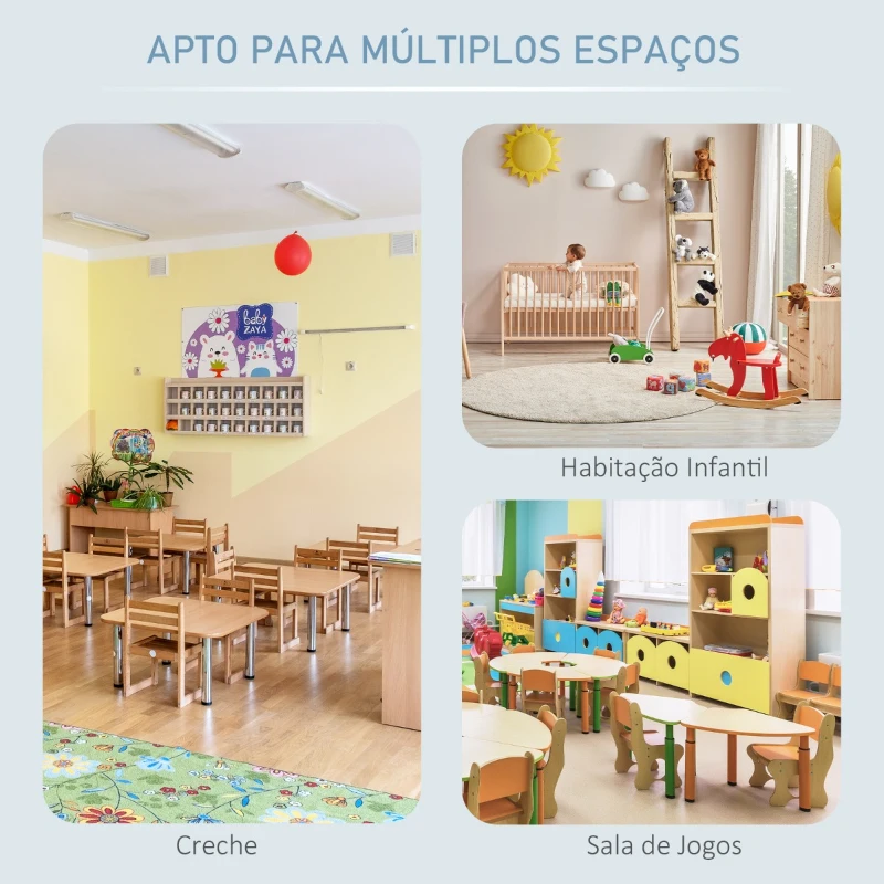 HOMCOM Organizador de Brinquedos para crianças tipo Estante Infantil com 6 Caixas para quarto Sala de Jogos Creche 76x36x92cm Creme Coral Azul