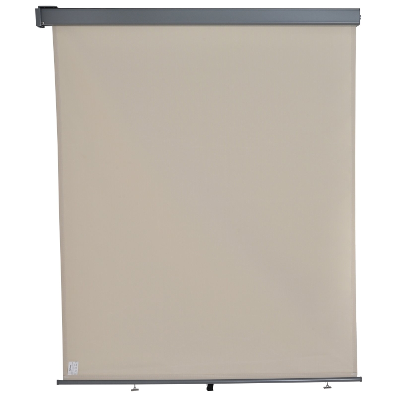 Outsunny Toldo Vertical de Parede com Alça para Sombra e Privacidade 160x250 cm Bege
