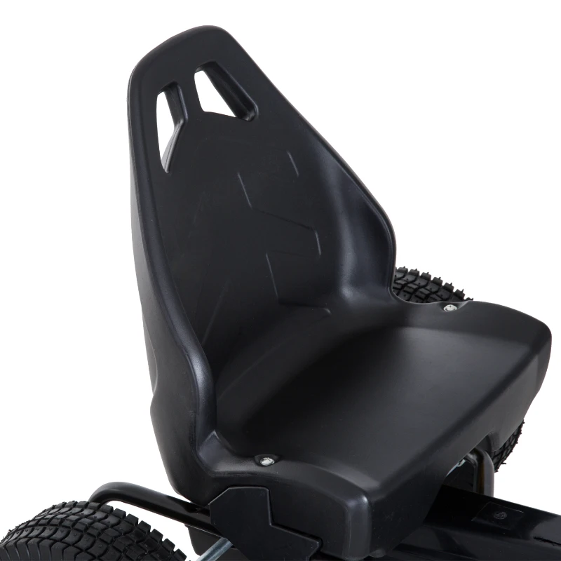 HOMCOM Carro de Pedais Go Kart Racing Desportivo com Assento Ajustável Embraiagem e Travão  103x64x59,5 cm