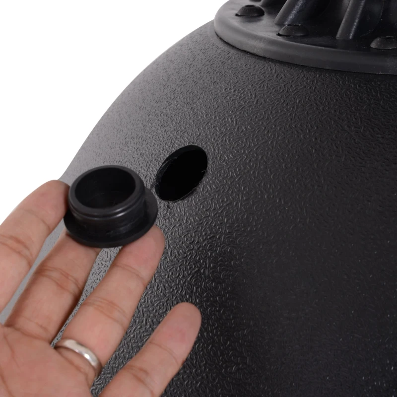 HOMCOM Saco de Boxe de Pé 165cm Sacos de Chão com Suporte para Preencher de Água ou Areia para Adultos e Crianças Preto