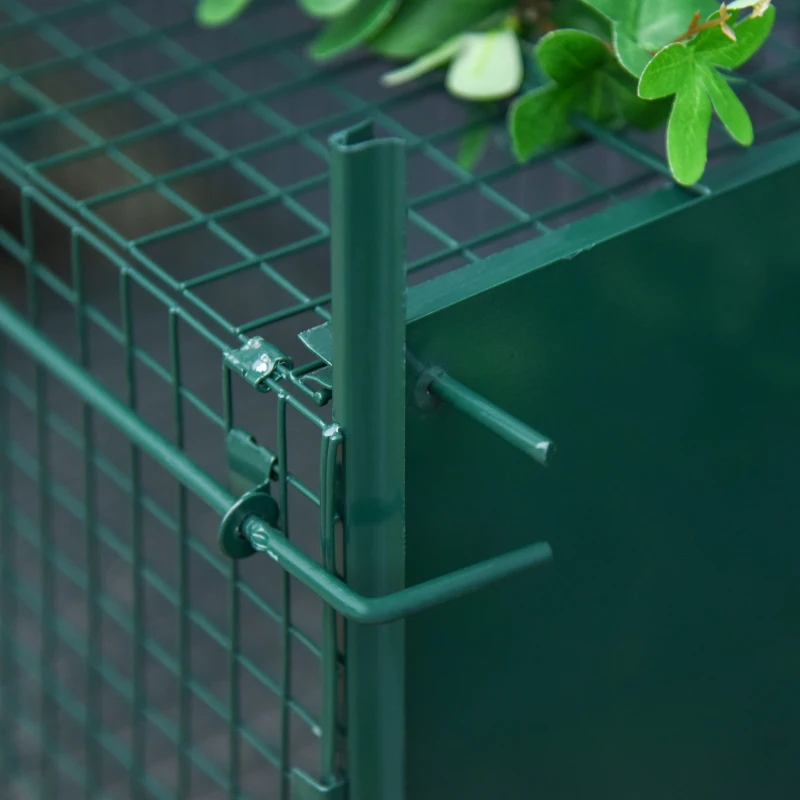 PawHut Armadilha com 2 portas para animais vivos Gaiola de captura de metal com alça 100x25x28 cm Verde escuro