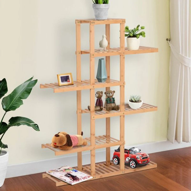 HOMCOM Prateleira de armazenamento Prateleiras multiuso Suporte à planta Livros com múltiplos Camadas 5 níveis de carga 30kg