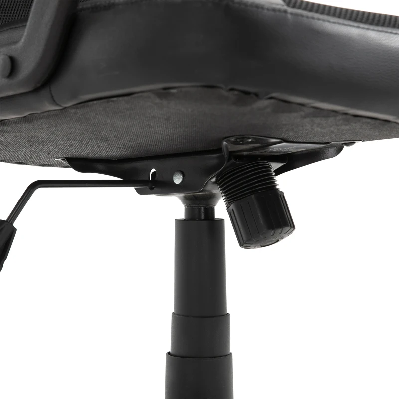 Vinsetto Cadeira de Escritório Giratória com Altura Ajustável Função Basculante Apoio para os Braços e Encosto Alto 64x65x113-123 cm Preto