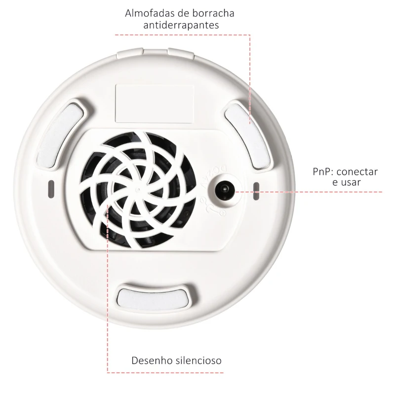 HOMCOM Difusor de Aromas 100ml Humidificador Aromaterapia com 7 Cores LED 2 Modos de Vaporização e Desligado Automático Ultra Silencioso Ø9,8x14,5cm Rosa