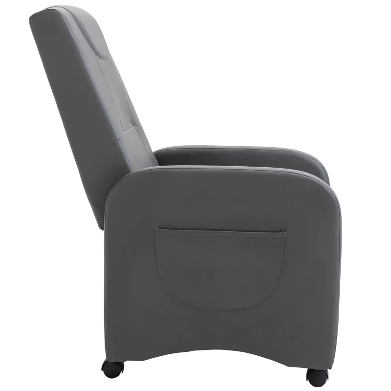 HOMCOM Poltrona Relaxante Reclinável Dobrável até 120 ° Couro PU