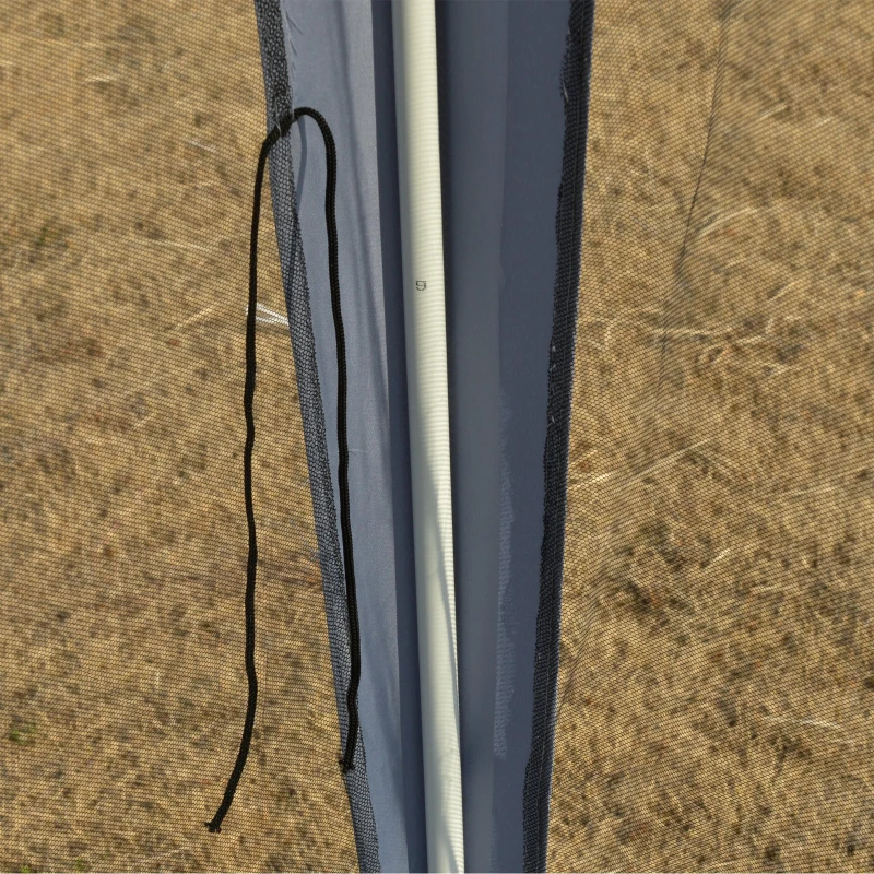 Outsunny Tenda de Jardim 3x3m com 4 Partes Laterais Mosquiteiro com Zíper Proteção UV para Patio Cinza