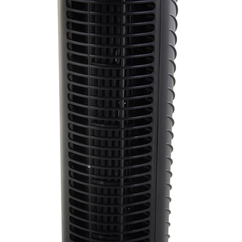 HOMCOM Ventoinha de Coluna com 3 Nivéis de Velocidade Temporizador 7,5h Potência 40W e Oscilação 70° Ø18x78,5 cm Preto