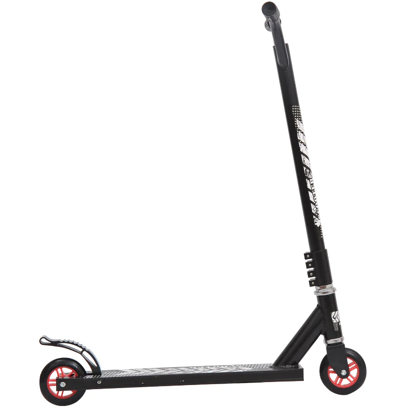HOMCOM Trotinete de acrobacia para Crianças acima de 8 anos Giratório 360º carga 100kg 68,5x49x78,5 cm Preto
