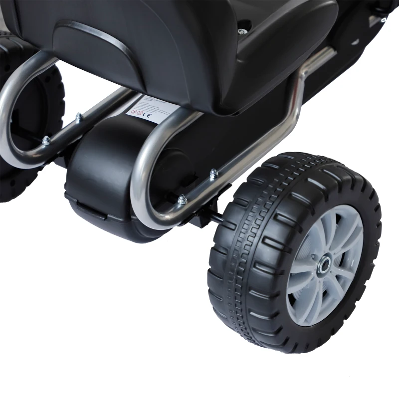 HOMCOM   Carro de pedal  Corrida de Kart   com Assento Ajustável para Crianças 3-8 Anos de Carga 30kg Brinquedo Ao Ar Livre 80x49x50 cm Aço