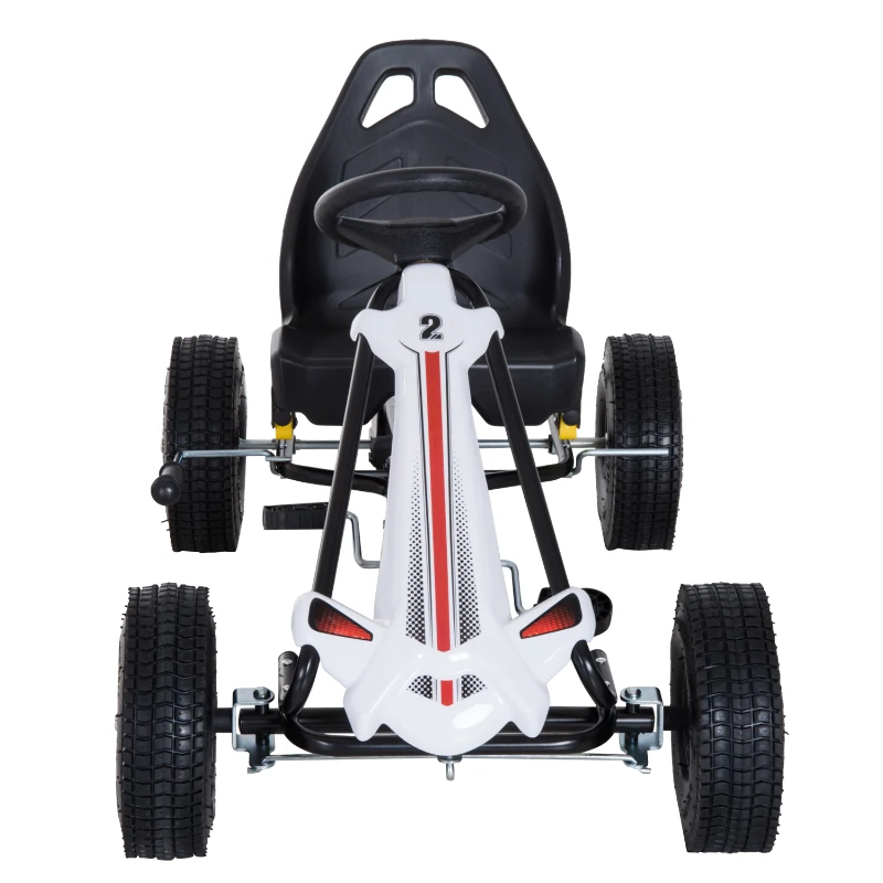 HOMCOM Carro de Pedais Go Kart Racing Desportivo com Assento Ajustável Embraiagem e Travão  103x64x59,5 cm