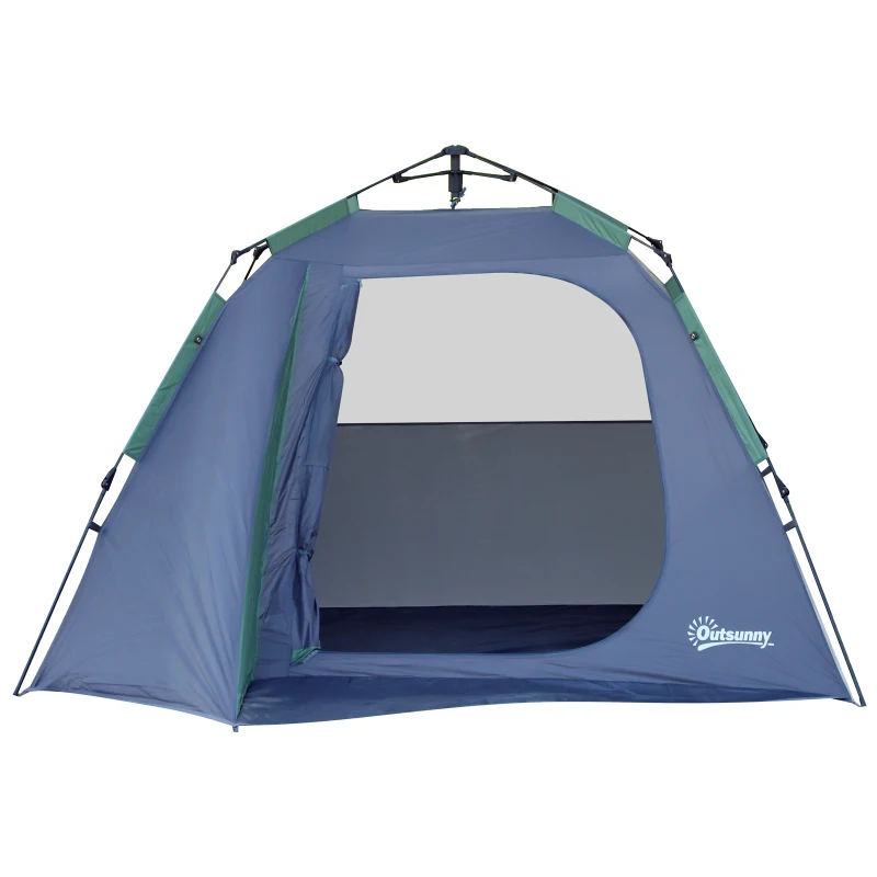 Outsunny Tenda Campismo para 2-3 Pessoas Fácil de Instalar com Gancho para Luz 250x194x160cm Verde