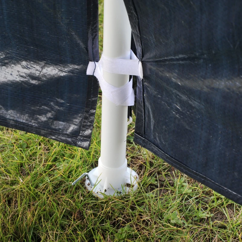 Outsunny Pavilhão do jardim   com janelas - azul escuro - Tubo de aço e tecido de polietileno - 6x3x2,55m