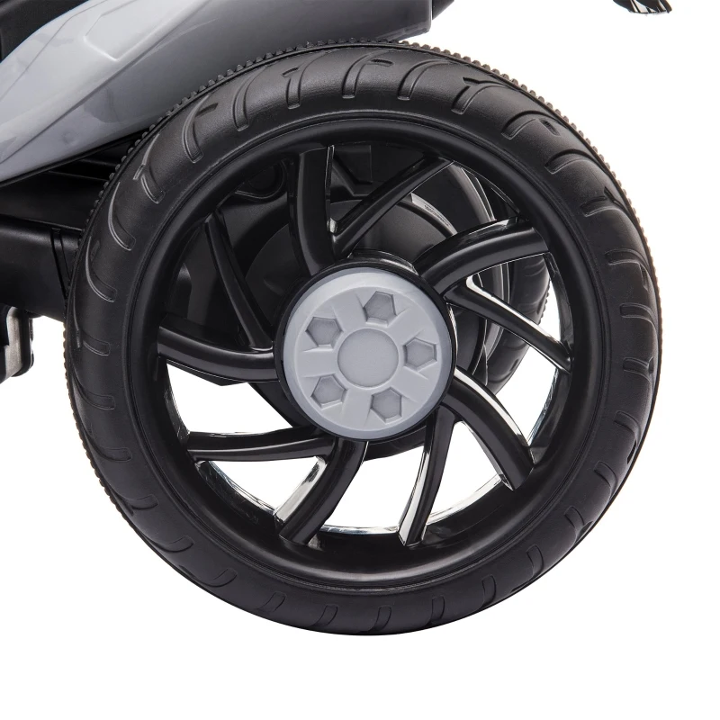HOMCOM Motocicleta Elétrica Infantil com 3 Rodas para Crianças acima de 3 anos Triciclo com Pedal para Crianças Bateria 6V com Luzes Música Pneus Largos 86x42x52cm Vermelho e Preto