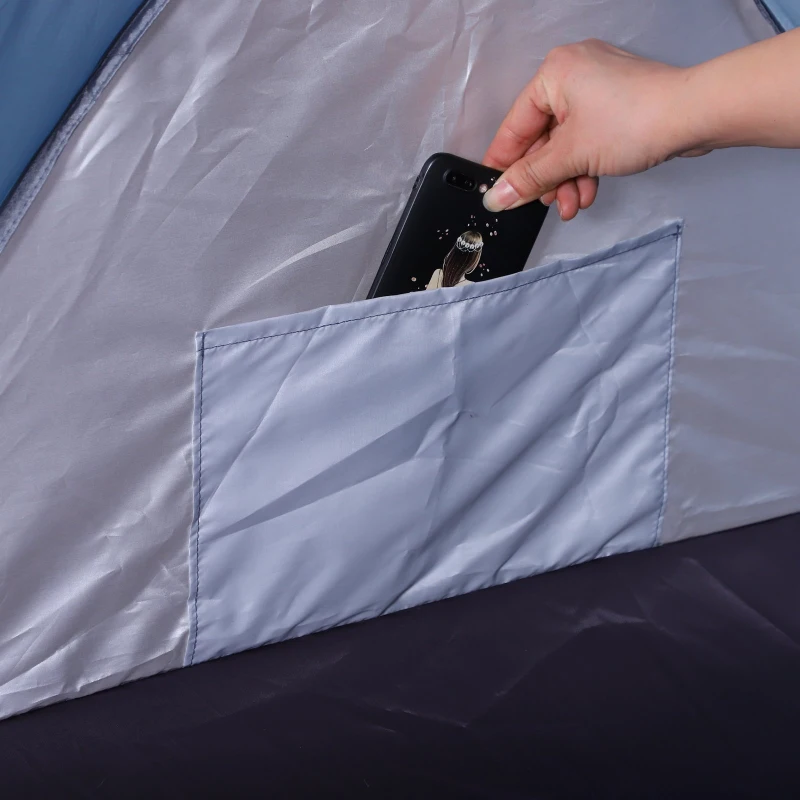 Outsunny Tenda Pop-Up Tenda para Praia para 2 Pessoas Dobrável Portátil com Bolsa de Armazenamento 225x145x115cm Azul