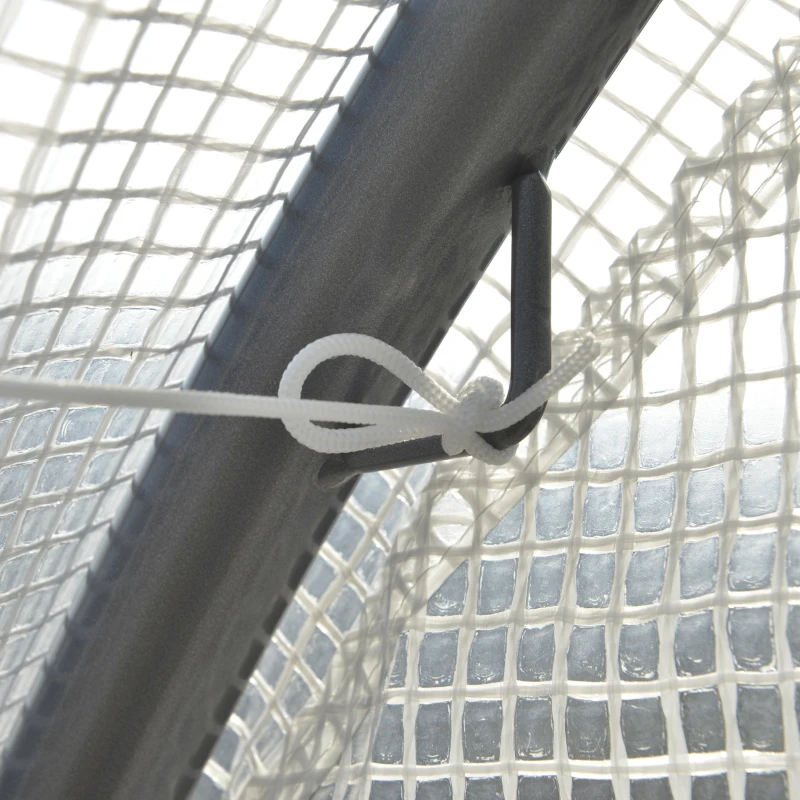 Outsunny Estufa de jardim 240x180x195 para o cultivo de vegetais com 2 portas enrolaveis Aço verde