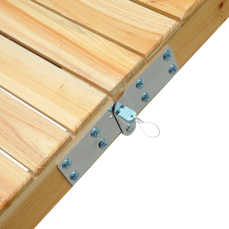 Outsunny Mesa Campismo Dobrável com 4 Assentos e Orifício para Chapéu de Sol Estrutura de Aluminio 138x85x68 cm Madeira