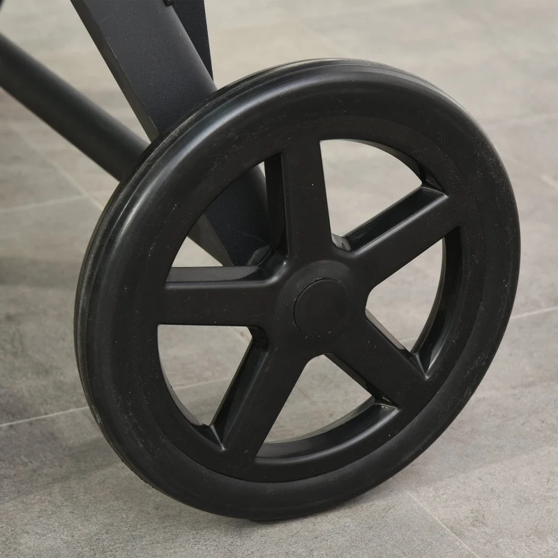 Outsunny Espreguiçadeira de Vime para Jardim 192x74x55 cm com  Encosto Reclinável em 7 Posições Apoios de Braços e Rodas Estrutura de Alumínio para Pátio Terraço Varanda Marrom