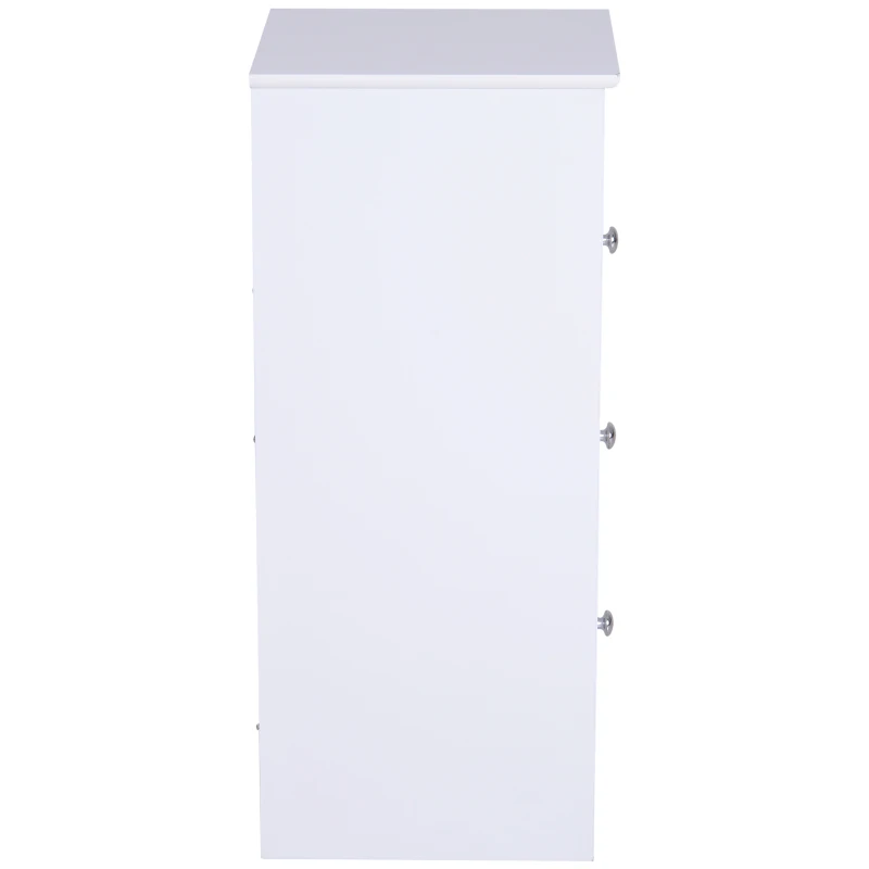 HOMCOM Armário Auxiliar Casa de Banho com 3 Gavetas Móvel de Armazenamento para Casa de Banho Dormitório 29,8x29,8x68,5 cm Branco