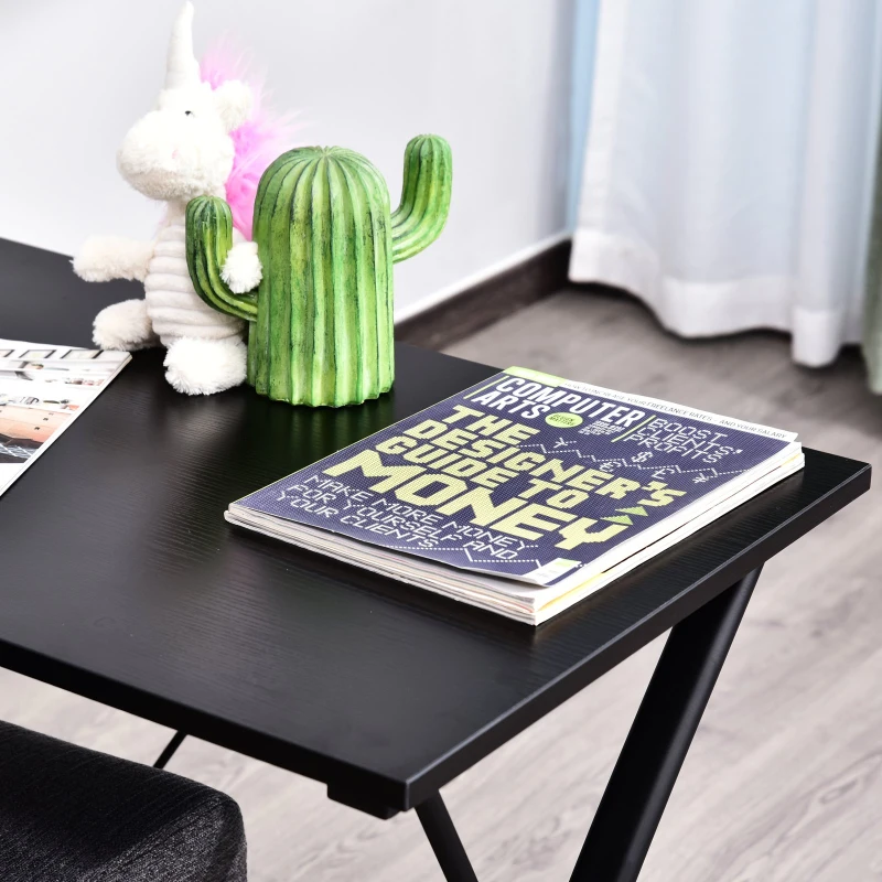 Vinsetto Secretaria Mesa de computador Mesa de canto em casa L Mesa 142x142x76cm Estrutura de aço