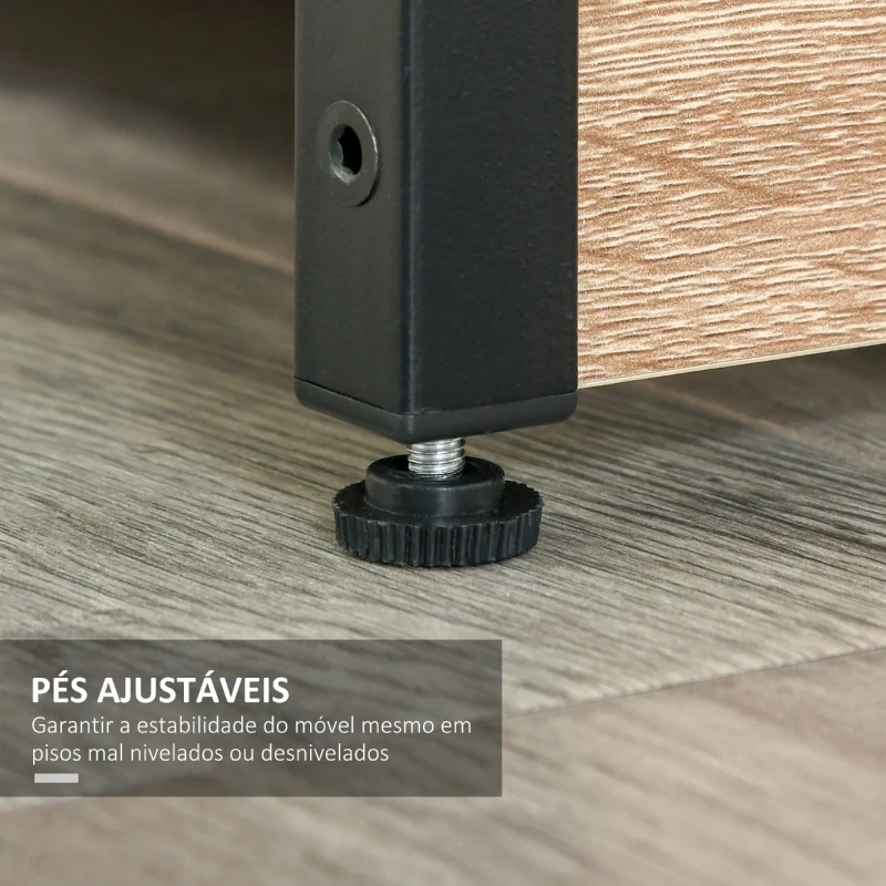 HOMCOM Estante para Livros com Múltiplas Prateleiras Abertas e 1 Armário com Porta Dupla Estante de Armazenamento para Escritório Sala de Estar 80x35x97cm Madeira Natural