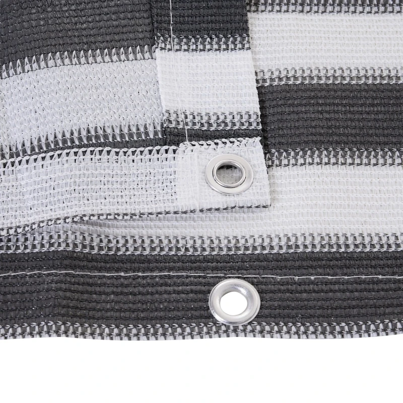 Outsunny 2 Peças de Revestimento de Varanda 500x90cm Tela de proteção de privacidade HDPE Cinza e Branco