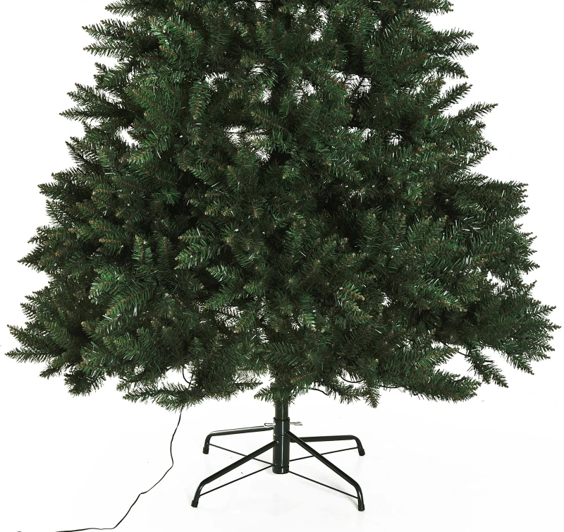 HomCom® Árvore de Natal Grande Artificial Árvore 200 cm + Suporte 1880 Ramas 650 Luzes LED