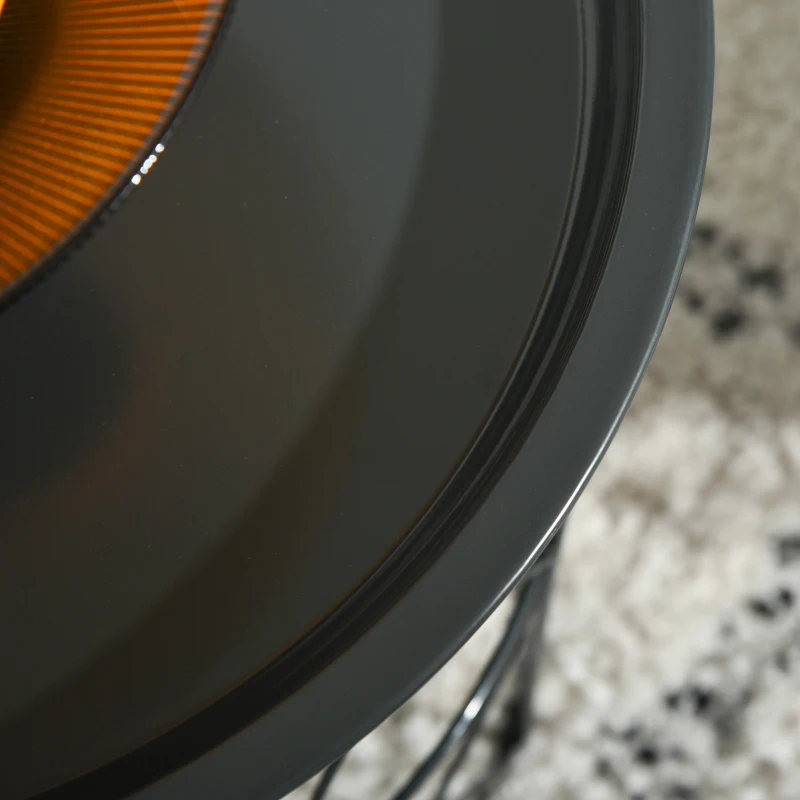 HOMCOM Conjunto de 3 mesas laterais empilháveis Cestos de metal com bandeja removível e espaço de armazenamento Estilo moderno para sala de estar Diâmetro Ø43 Ø35 e Ø30 cinza