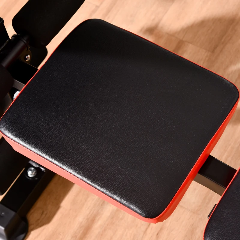 HOMCOM Banco de Pesos Multifuncional Banco de Musculação com Encosto Ajustável Suporte de Barras para Fitness Treinamento Completo 175x139x127cm Preto