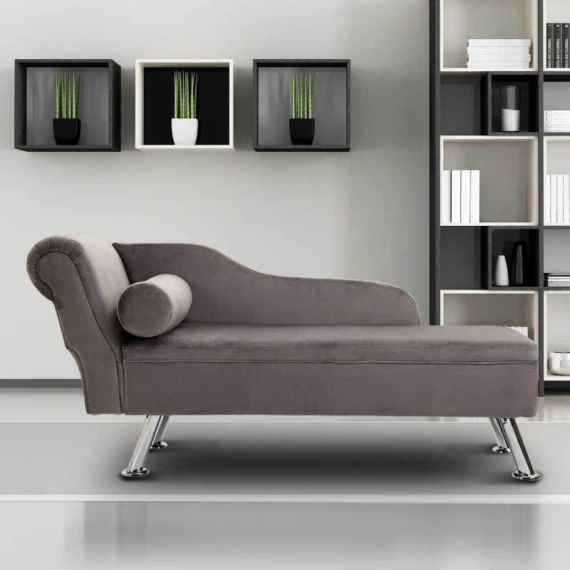 HOMCOM Poltrona Relax com Almofada Almofada Estofada de Pelúcia 160x56x75cm Grande Espaço Alta Qualidade  Resistente e Estável.