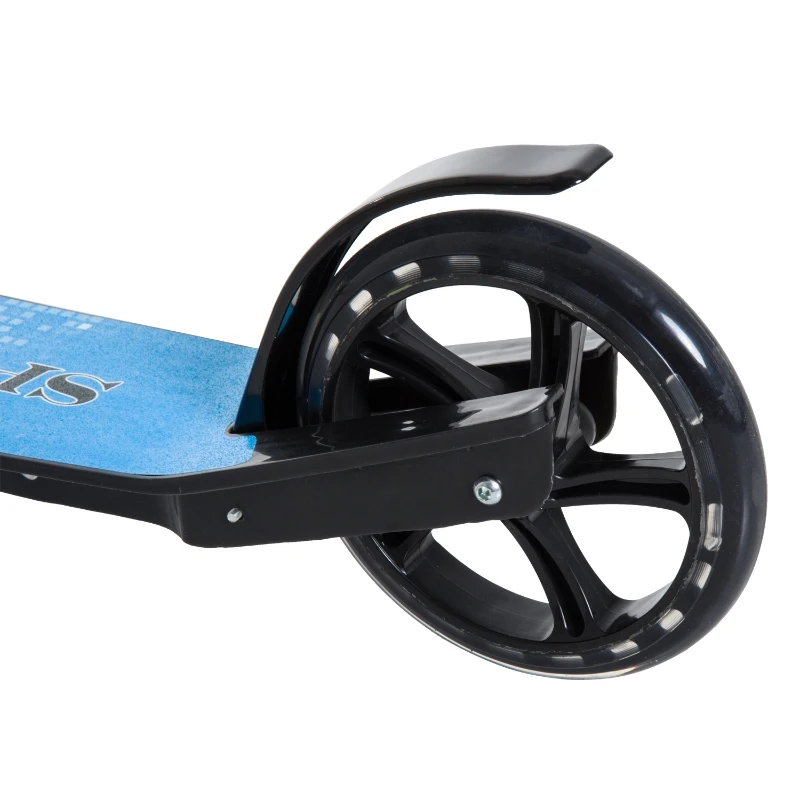 HOMCOM Trotinete para Crianças Scooter Dobrável Guiador Regulável Quadro Alumínio Leve e Estável Carga 100kg Branca - 68x34x60-73,5cm