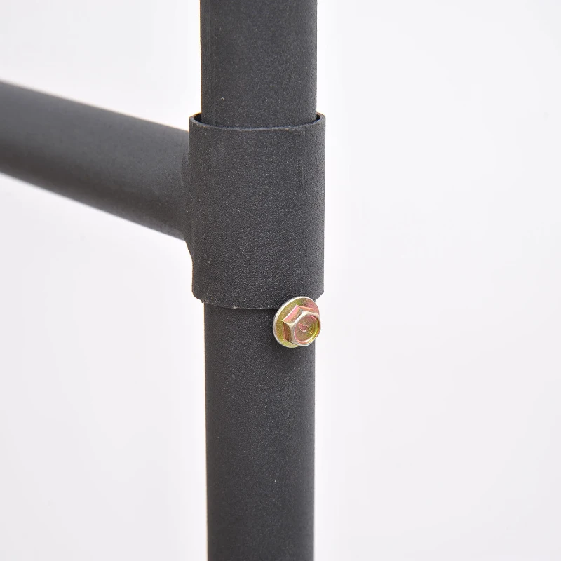 Suporte para cabide roupa 120x60x150 cm Tubo de ferro 4 rodas Homcom