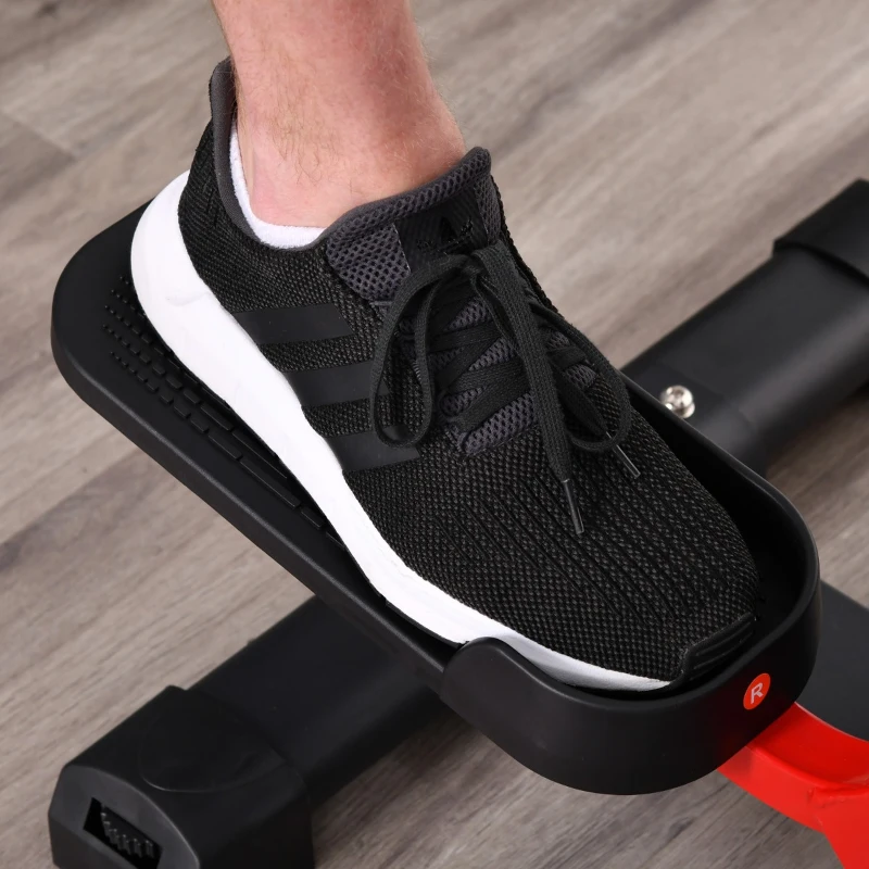 HOMCOM Bicicleta elíptica de fitness com tela LCD e resistência bidirecional ajustável de 8 níveis suporte de copo Volante 7 kg e 2 rodas 103x71x157 cm Preto