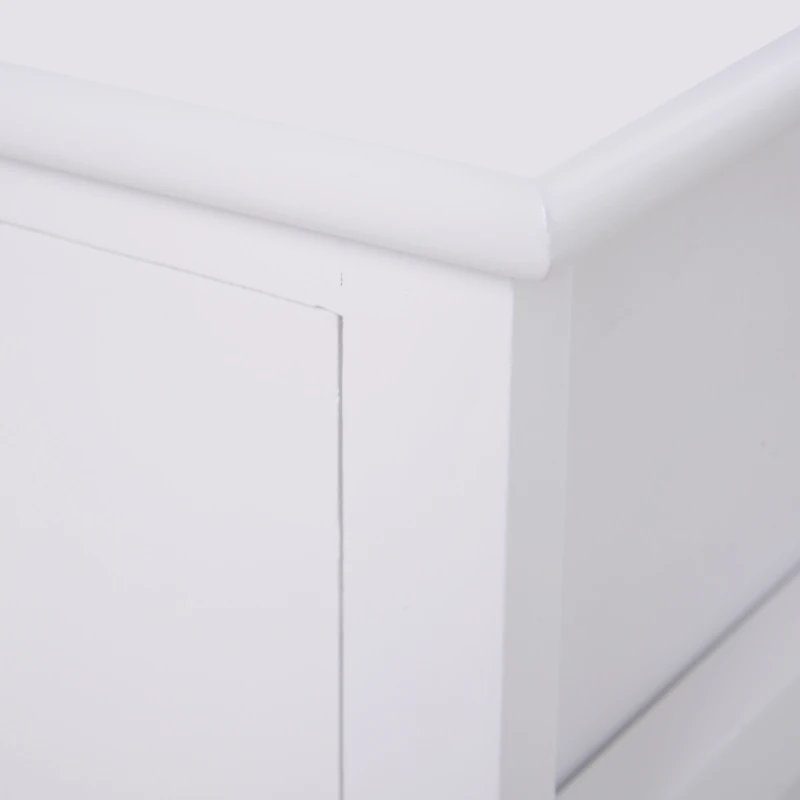 HOMCOM 2 mesas de cabeceira com 1 gaveta e 1 cesto 28x31x45cm Branco