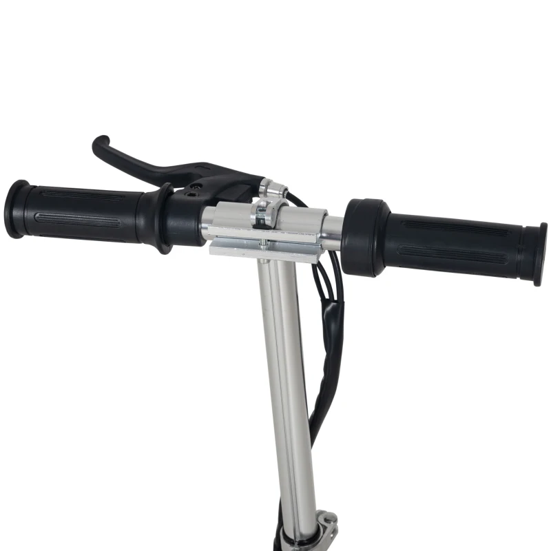 HOMCOM Trotinete Elétrico Dobrável Suporta até 50kg com Altura Ajustável Scooter Elétrica com Interruptor de Inicio e Freios 75x36x82-93cm Preto