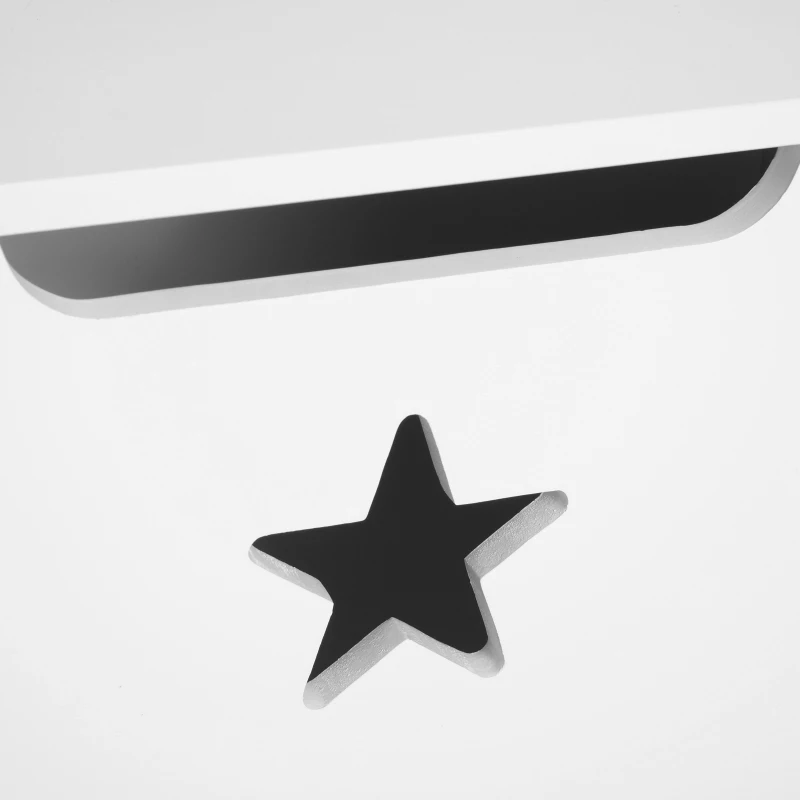 HOMCOM Baú de Brinquedos Organizador de Brinquedos Infantil com Desenho de Segurança Amplo Espaço 62x40x46,5cm Branco