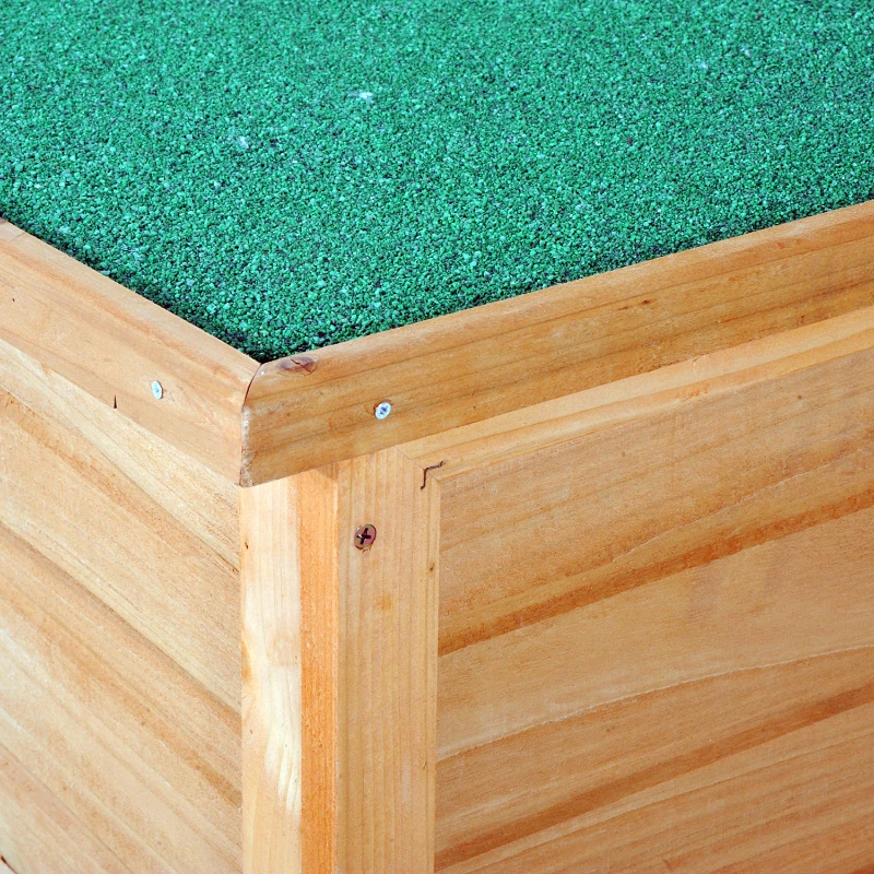 PawHut Casa para Cães de Madeira Casa para Animais de Estimação Elevada com Teto Asfáltico Abatível Impermeável e 4 pés Antiderrapantes 82x58x58cm Madeira