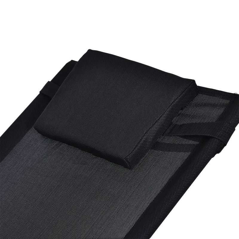 Outsunny Espreguiçadeira Baloiço de Jardim com Apoio para os Braços Almofada para a Cabeça Removível 160x61x79cm Preto