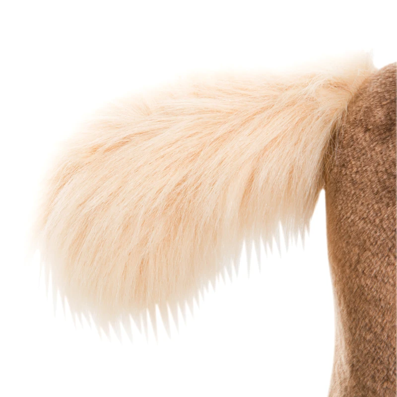 HOMCOM Brinquedo De Pelúcia Caballito  Gangorra de Cavalo Brinquedo de Baloiço de Madeira para Crianças +3 Anos 74x33x62cm