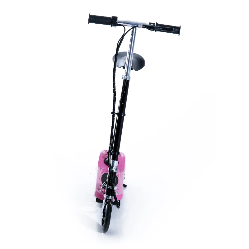 HOMCOM Trotinete Elétrica para Crianças Trotinete Dobrável Bateria 120W Guiador Ajustável Velocidad Máxima de 10km/h e Freio de Pé 78x37x99 cm Rosa