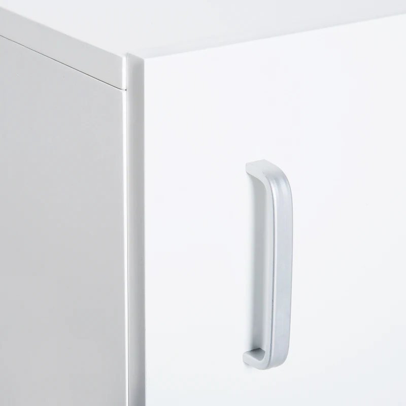 PawHut Casa para Gatos de Madeira Móvel Caixa de Areia para Gatos com Porta com Dobradiça e Orifício de Entrada em Forma de Gato Caverna para Gato 60x41x51cm Branco