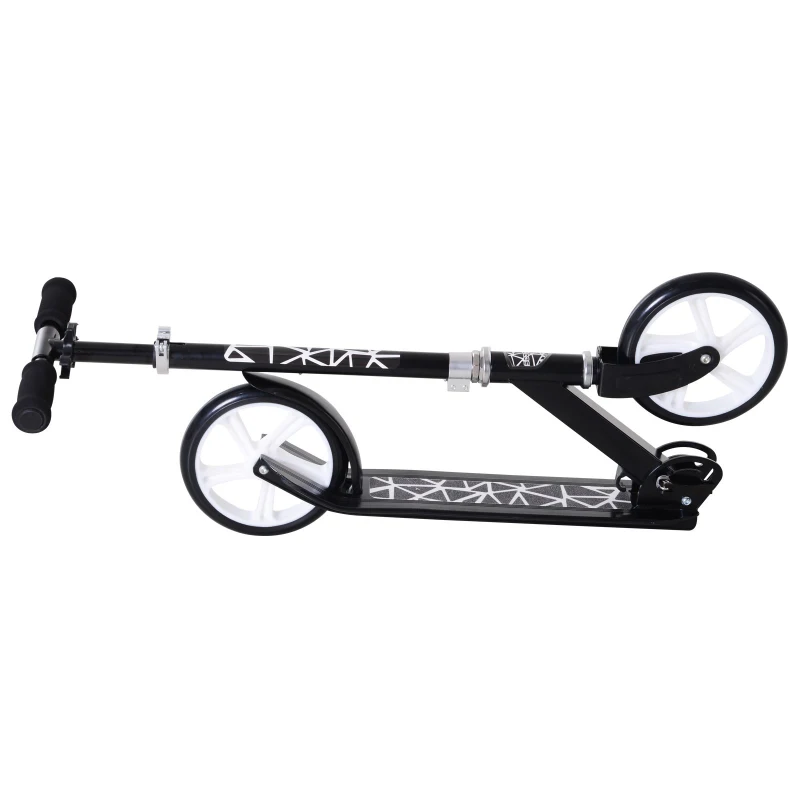 HOMCOM Trotinete Dobrável  para Adultos e Crianças (acima de 14 anos)  com Freio Rodas Grandes Guiador Altura Ajustável 86/92 / 98cm  Carga 100kg