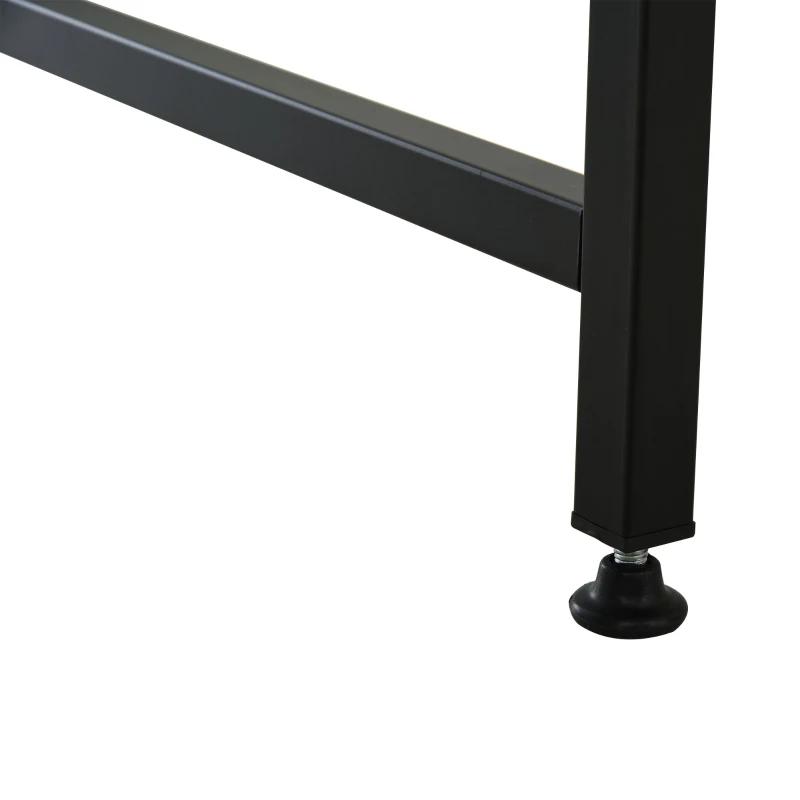 HOMCOM Mesa para Computador com 2 Prateleiras Pés Ajustáveis 106x50x76 cm Cor Madeira