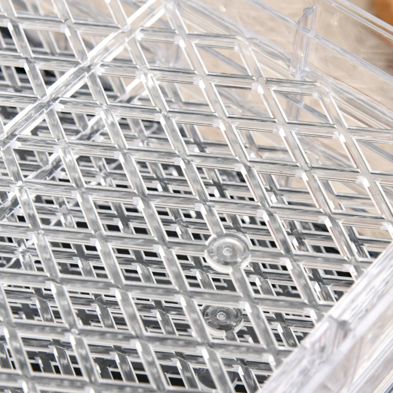 HOMCOM Desidratador de Alimentos 400W com 5 Bandejas Tela LCD Temperatura Ajustável 35-70 Graus e Temporizador de 72 horas para Verduras Frutas Carne sem BPA 29x19x21,5cm Branco