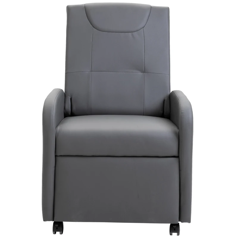 HOMCOM Poltrona Relaxante Reclinável Dobrável até 120 ° Couro PU