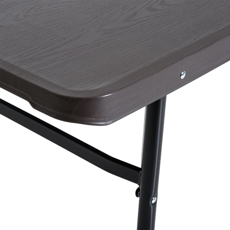Outsunny Mesa dobrável portátil para camping ou buffet Tipo Mesa Auxiliar Multifunções leve com alça 180x74x71,5cm