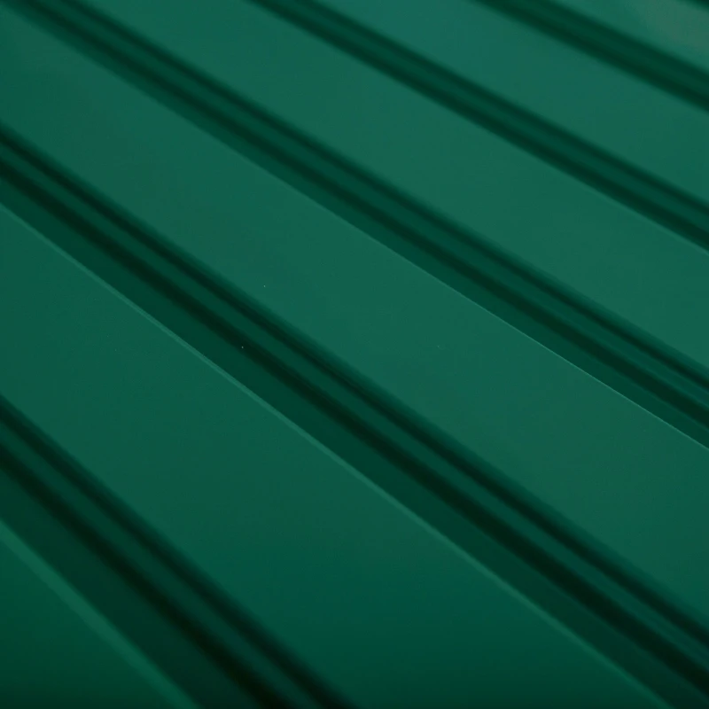 Outsunny Galpão de jardim  para 2 contêineres de lixo Casa de ferramentas com tampa de elevador pneumático de aço 173x100x134 / 114 cm Verde