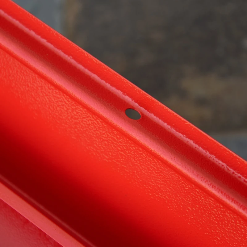 DURHAND Caixa de ferramentas dobrável de aço com 5 compartimentos com alça 45x22,5x34,5 cm Vermelho